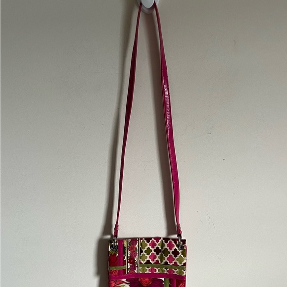 VTG Vera Bradley Hello Dahlia Flip Hipster Long Strap Crossbody EUC - Picture 2 of 11